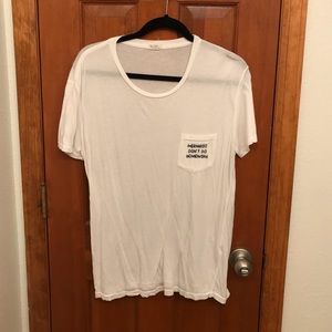 Mermaids don’t do homework pocket shirt